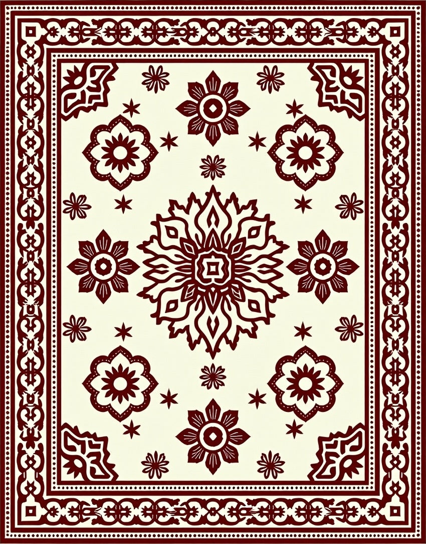 Ornate Mandala Paisley Accent Rug