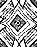 Monochrome Geometric Stripe Diamond Design Rug