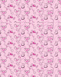 Pink Whimsical Abstract Line Art Rug