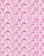 Pink Whimsical Abstract Line Art Rug
