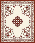 Vine and Floral Scroll Borders Rug