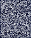 Monochromatic Swirling Ink Pattern Rug