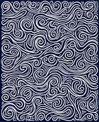 Monochromatic Swirling Ink Pattern Rug