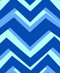 Geometric Chevron Blue Waves Rug