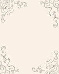 Abstract Swirls Thin Fine Lining Rug