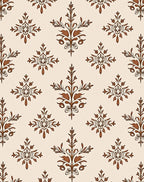 Ornate Damask Floral Pattern Rug