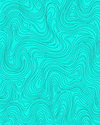 Aqua Contour Abstract Lines Rug
