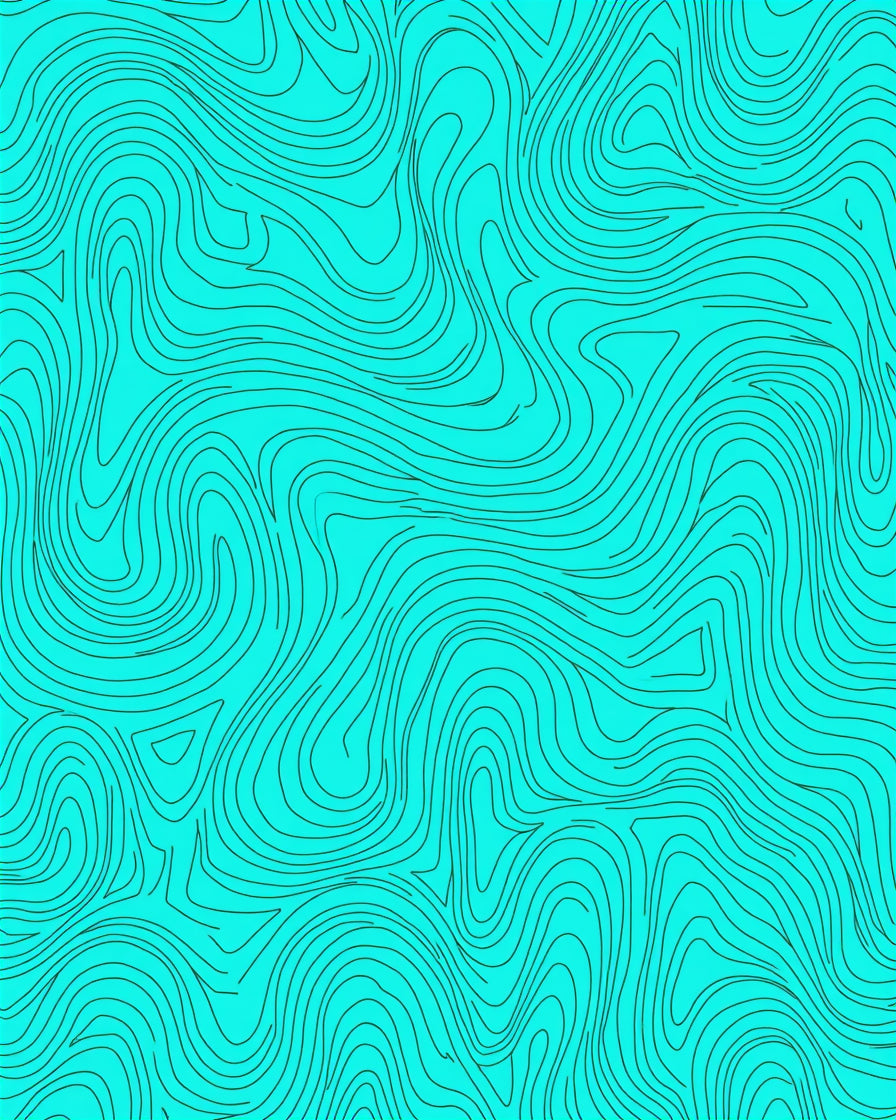Aqua Contour Abstract Lines Rug