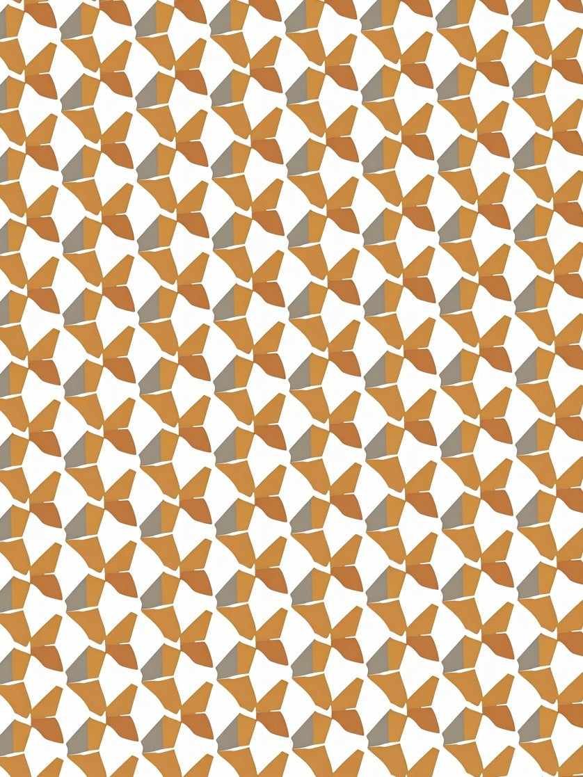 Modern Geometric Autumn Tones Pattern Rug