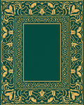 Elegant Gold Leaf Victorian Style Art Rug