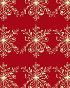 Crimson Cream Floral Swirl Repeat Rug