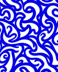 Bold Blue Swirl Pattern Rug
