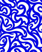 Bold Blue Swirl Pattern Rug