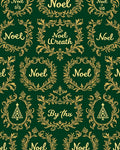 Emerald Gold Noel Wreath Medallion Rug