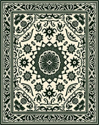 Ornate Floral Mandala Patterned Rug