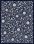 Classic Floral Vine Dot Pattern Rug