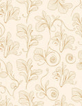 Elegant Botanical Swirls Pattern Rug