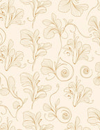 Elegant Botanical Swirls Pattern Rug