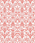 Coral White Repeating Abstract Pattern Rug