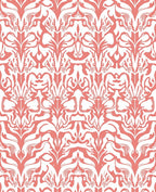 Coral White Repeating Abstract Pattern Rug