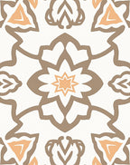 Cream Peach Neutral Organic Pattern Rug