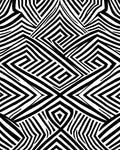 Bold Black White Geometric Maze Rug