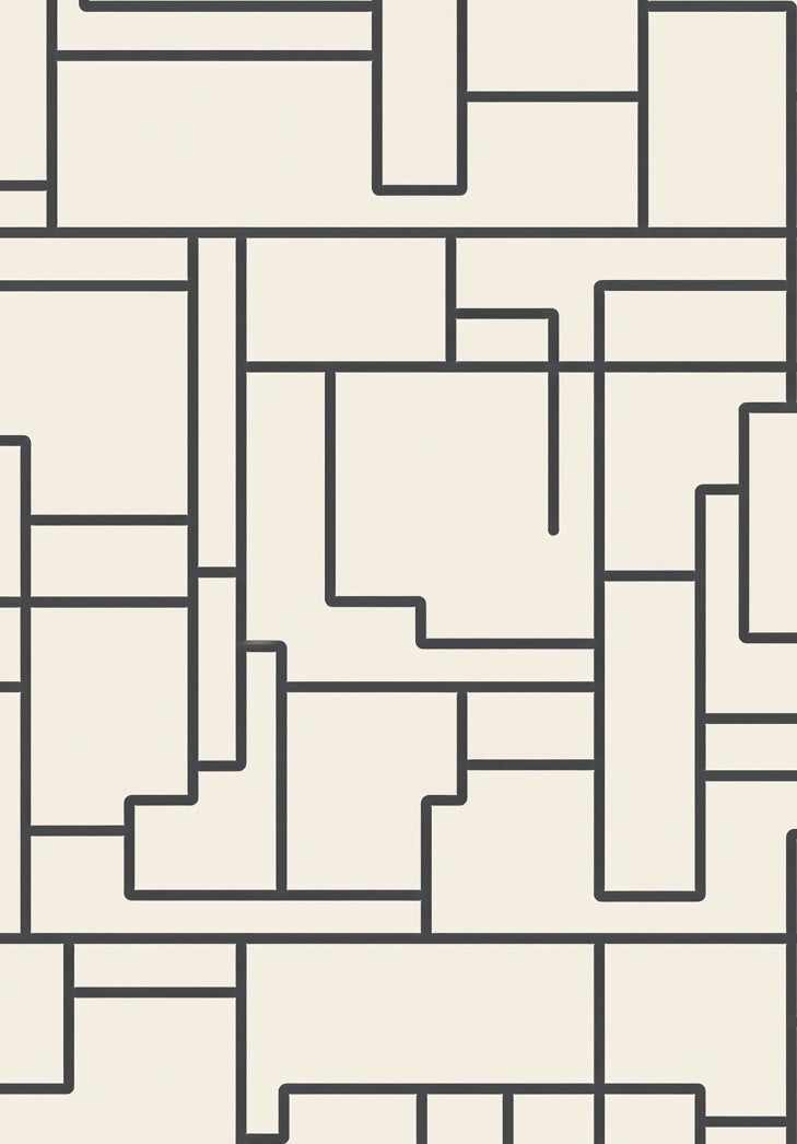 Modern Abstract Geometric Lines Rug