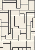 Modern Abstract Geometric Lines Rug