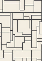 Modern Abstract Geometric Lines Rug