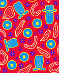 Abstract Floral Fun Shapes Rug