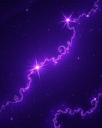 Vibrant Starry Purple Swirl Rug