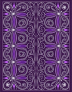 Plum Orchid Swirls 4 Pattern Rug