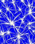 White Starburst Blue Pattern Rug