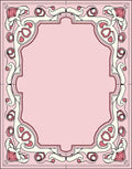 Art Nouveau Floral Pink Cream Rug