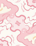 Playful Pink Swirl Organic Pattern Rug