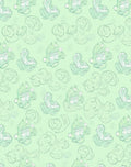 Cute Pastel Green Cloud Creatures Rug