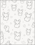 Cute Kawaii Animal Print Design Rug