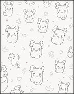 Cute Kawaii Animal Print Design Rug