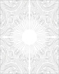 Abstract Wavy Sunburst Pattern Rug