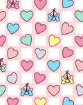 Heart And Bow Pattern Design Rug