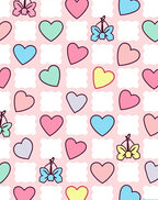 Heart And Bow Pattern Design Rug