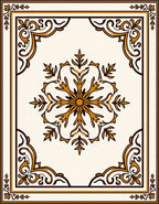 Ornate Golden Floral Medallion Rug