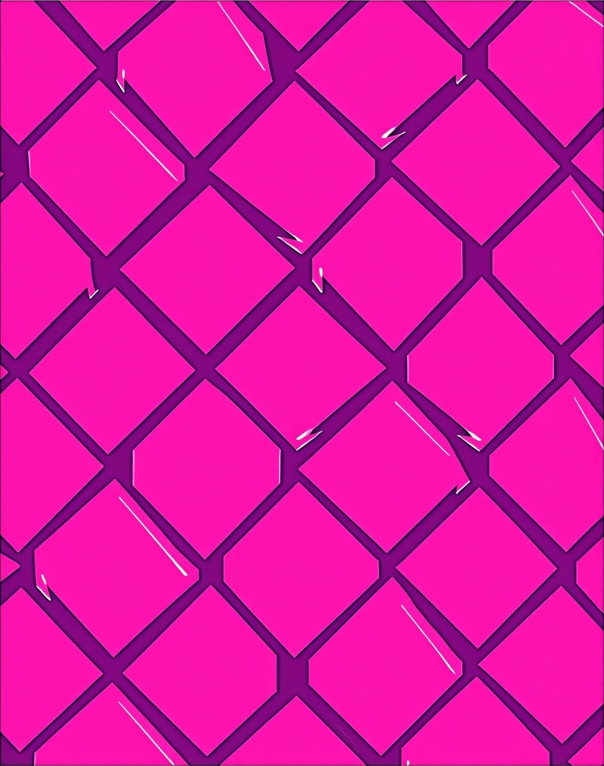 Bright Pink Diamond Geometric Pattern Rug
