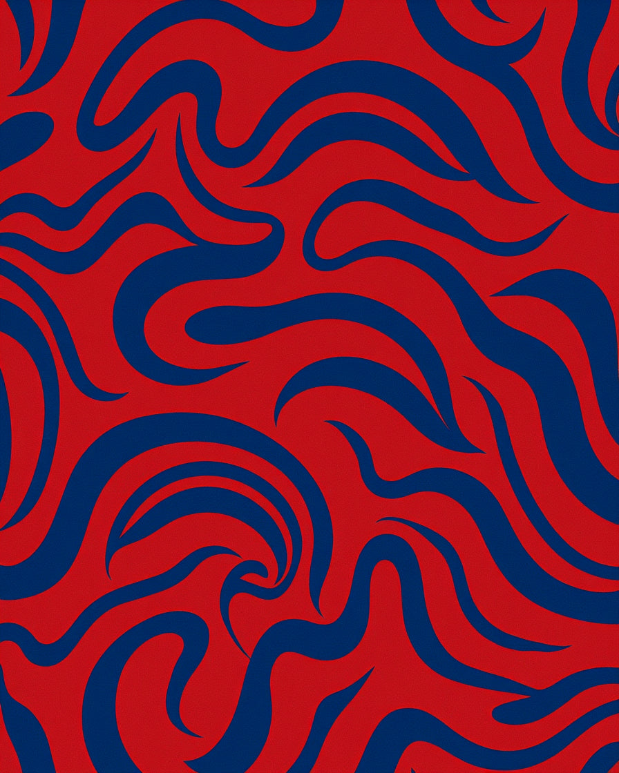 Dynamic Abstract Wave Pattern Rug