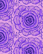 Lila Orchid Rose Bloom Rug