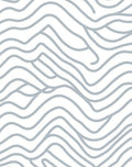 Minimalist Blue Wave Abstract Rug