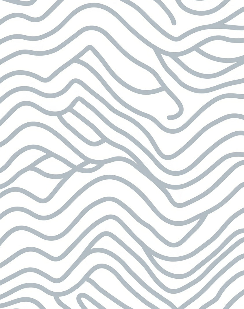 Minimalist Blue Wave Abstract Rug
