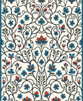 Intricate Floral Vines Cream Rug