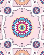 Colorful Mandala Boho Style Rug