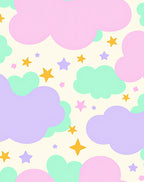 Pastel Cloud and Star Design Rug